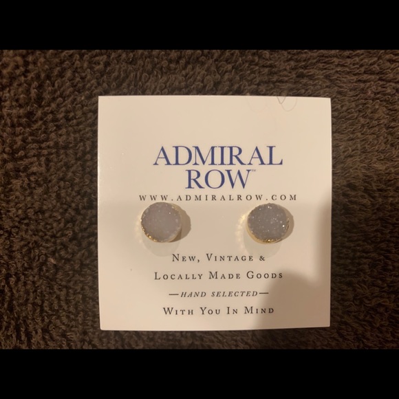 Brand New Druzy Stud Earrings by Admiral Row - Picture 1 of 4